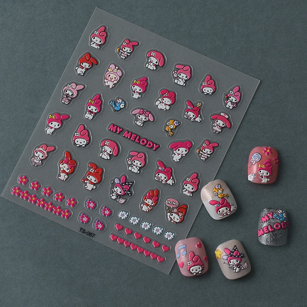 

Rabbits 5D Nail Stickers Slider For Manicure Polish Nail Transfer Sliders Manicure Tips TS-067