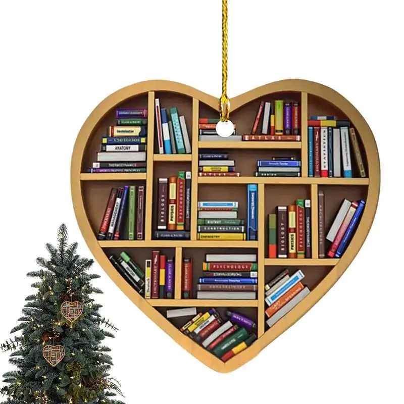 

Librarian Book Ornament Bookish Librarian Shelf Ornament With Hanging Lanyards Party Librarian Figurines Gifts For Family
