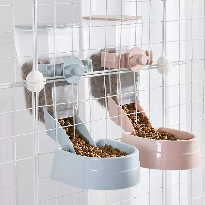 

2023NEW Pet Bowls Cage Hanging Feeder Pet Water Bottle Food Container Dispenser Bowl For Puppy Cats Rabbit Pet Feeding Product