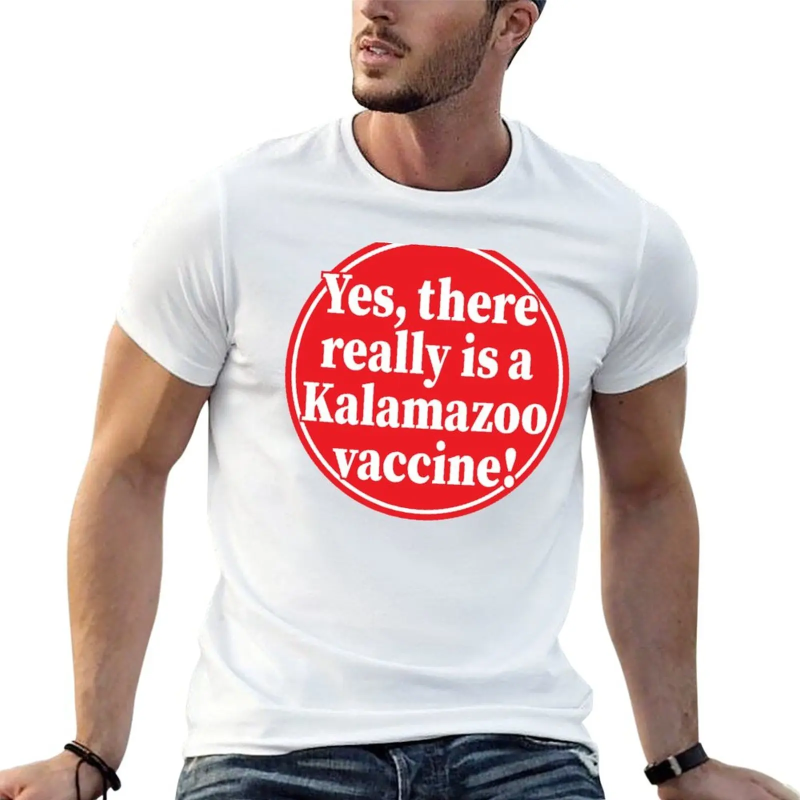 Фото Да, действительно существует вакцинка от болезни Каламазу! Футболка свободного кроя с коротким рукавом для повседневной носки №1