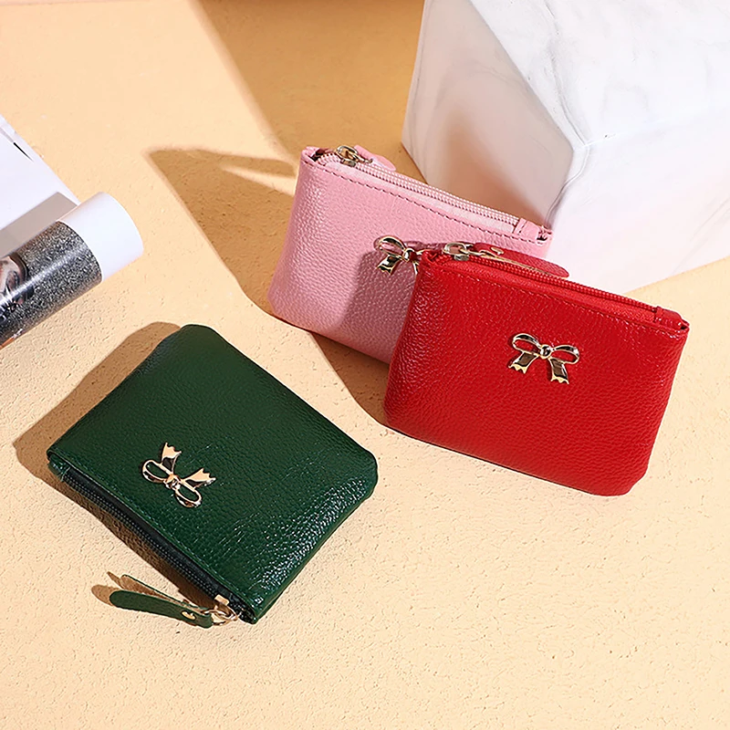 

Litchi Pattern Coin Purse Female PU Leather New Mini Wallet Luxury Women Small Hand Bag Cash Zipper Pouch Card Holder