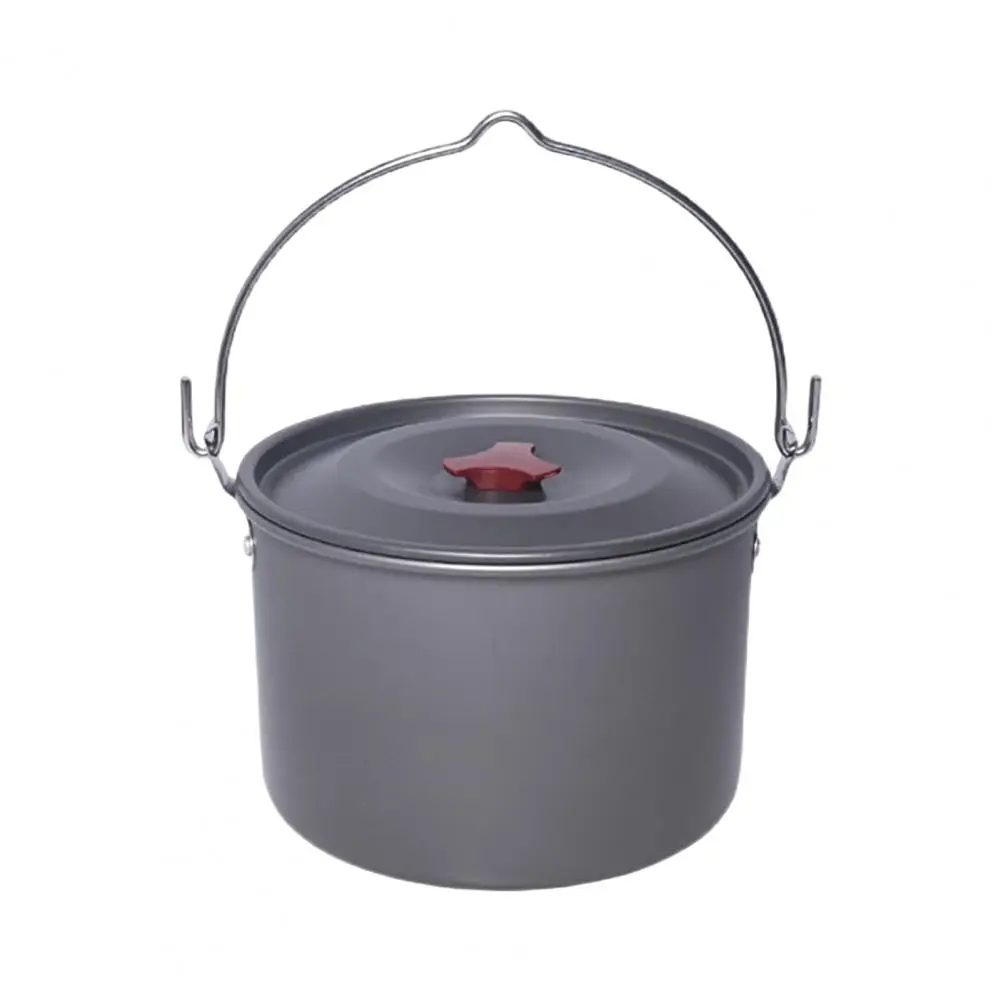 

Campfire Pot Durable High Temperature Resistant Reusable Outdoor Picnic Large Capacity Single Pot Cauldron Camping Equipment