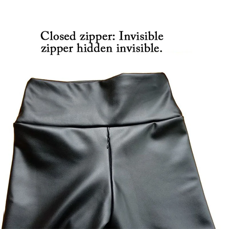 Boyfriend Shorts Women's Open Crotch Pants Sexy Faux Leather Biker Shorts Stretch High Waist Shinny Slim Short Hot Pant Party