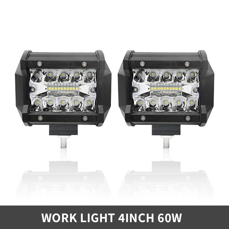

60 Вт 4 дюйма 20 светодисветодиодный светильник рабочий свет светодиодсветильник фары точечный прожектор луч для работы вождения внедорожни...