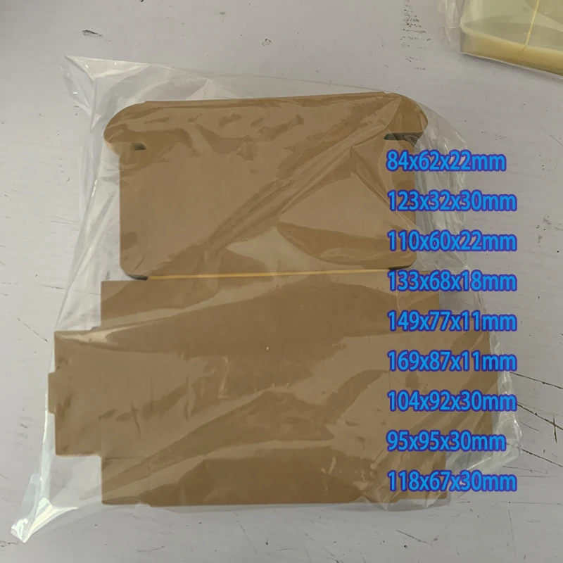 

2021 Новый Подарочный пакет 50 шт. 8x6x2 /11x6x2 /15x8x1 17x9x1 18x10x1,7/10x9x3 см ретро упаковочная коробка из крафт-бумаги, свадебный декор