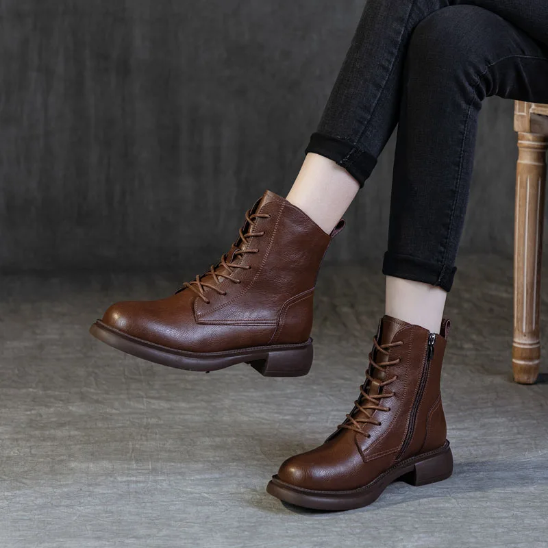 DRKANOL женские ботинки 2024 качественная натуральная воловья кожа Осень-Зима