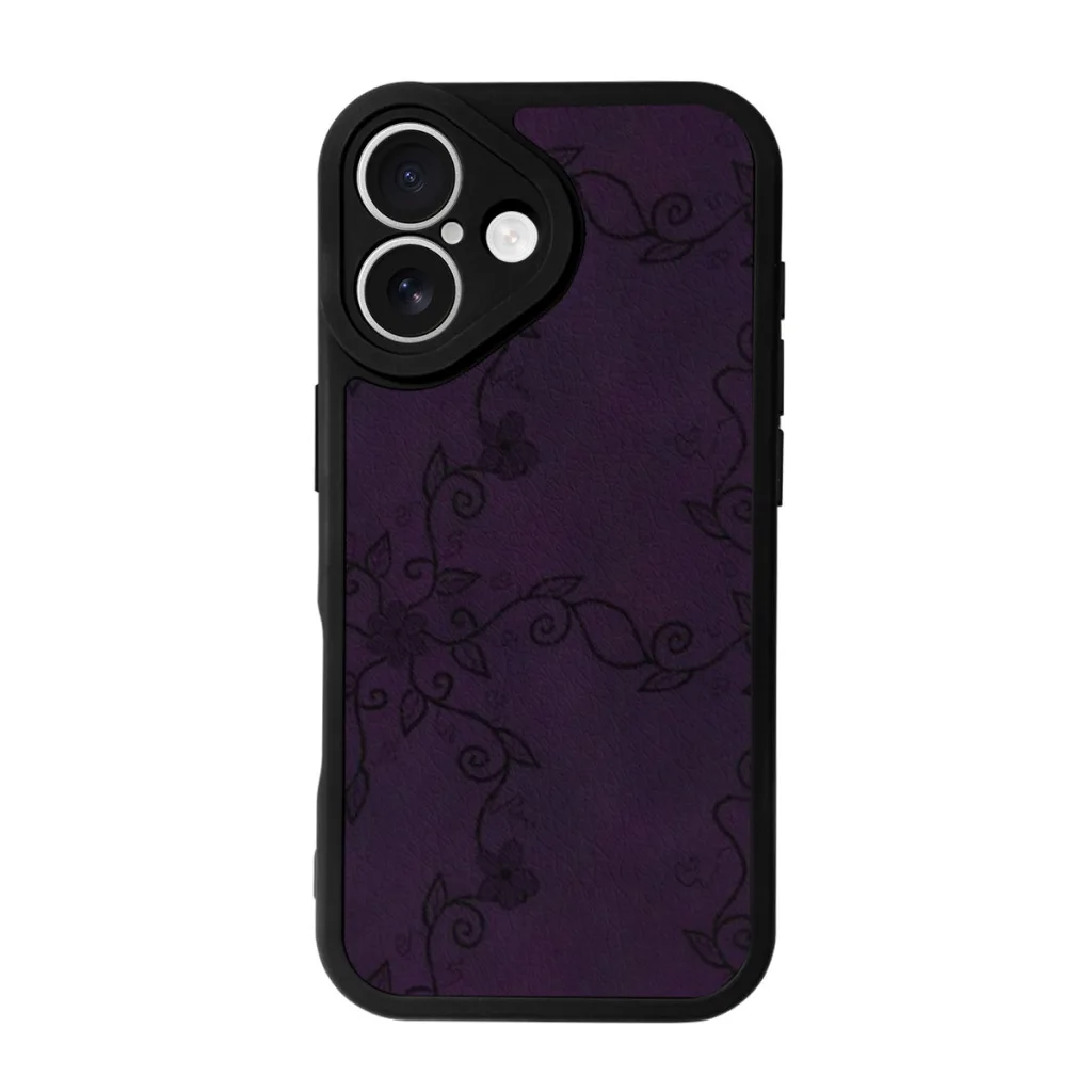 Чехол для телефона iPhone 16 Pro Max Plus силиконовый чехол кожи Whimsigoth фиолетовые лозы