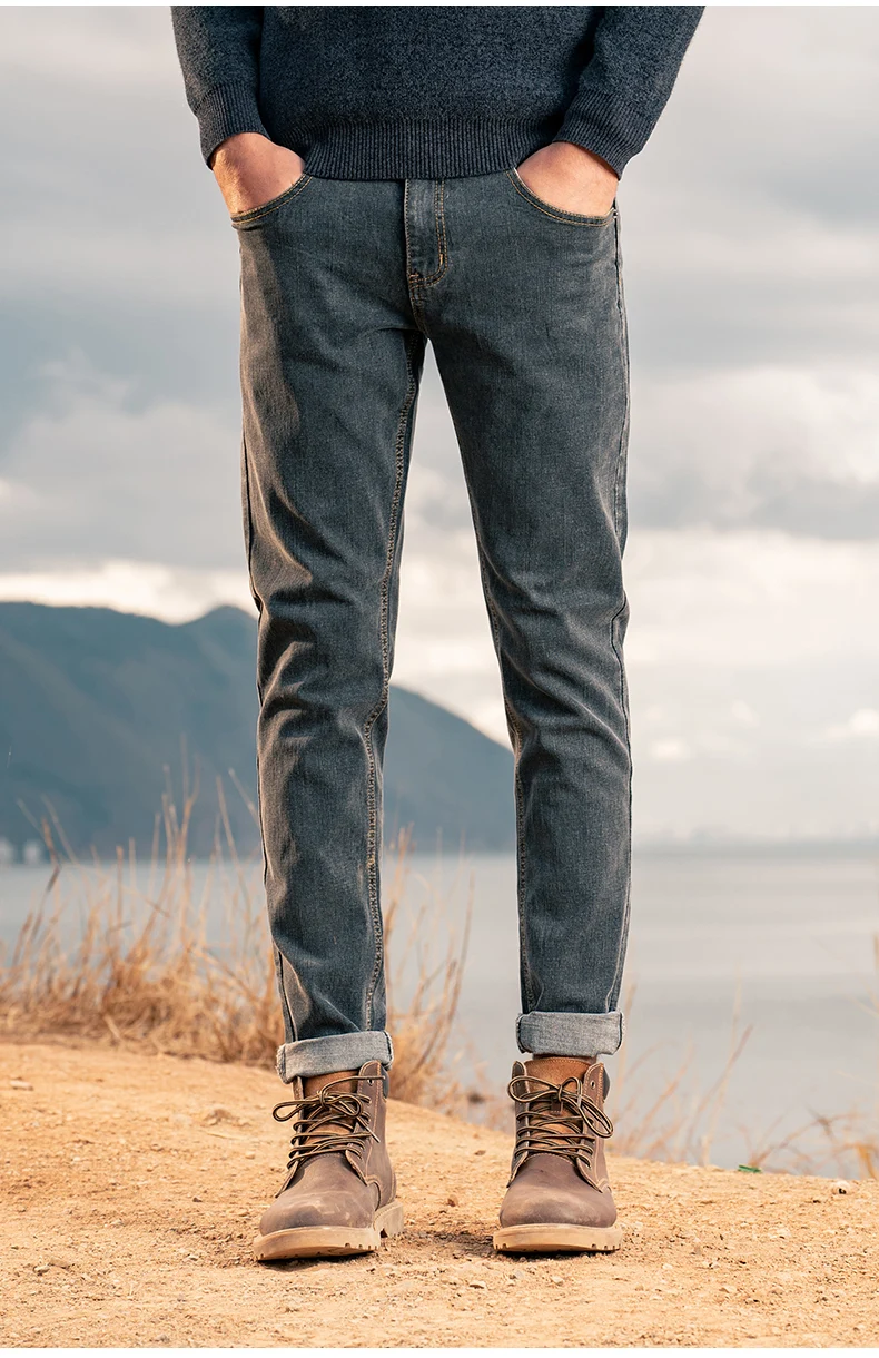 N0880 Korean version of the trend boys straight casual autumn slim skinny jeans for men