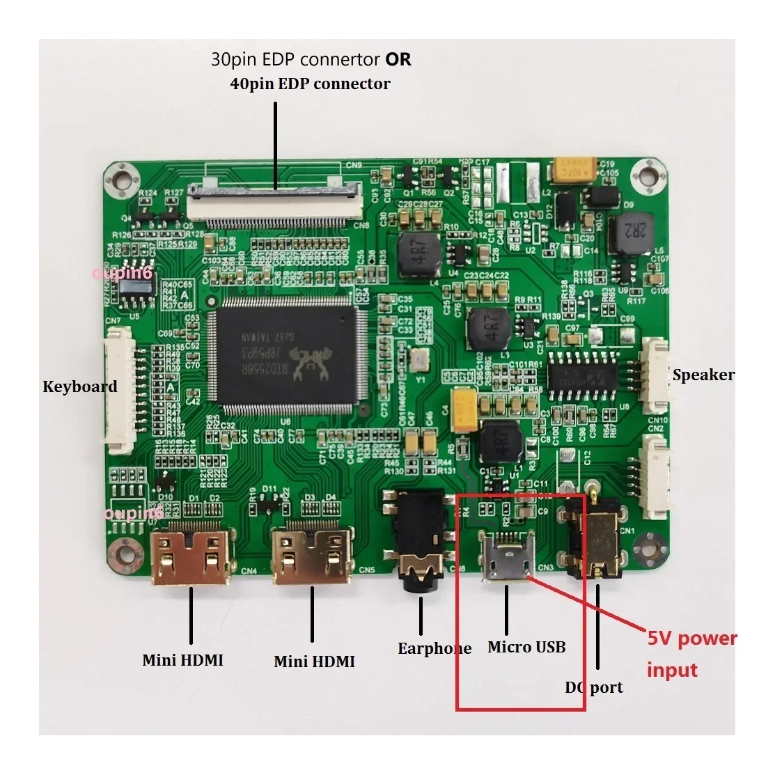 Фото Комплект платы контроллера, 2 мини-HDMI-совместимых DIY + 14-дюймовый монитор с экраном 1366X768 EDP, 14 дюймов, для ПК PS X360, ноутбука, малины №4