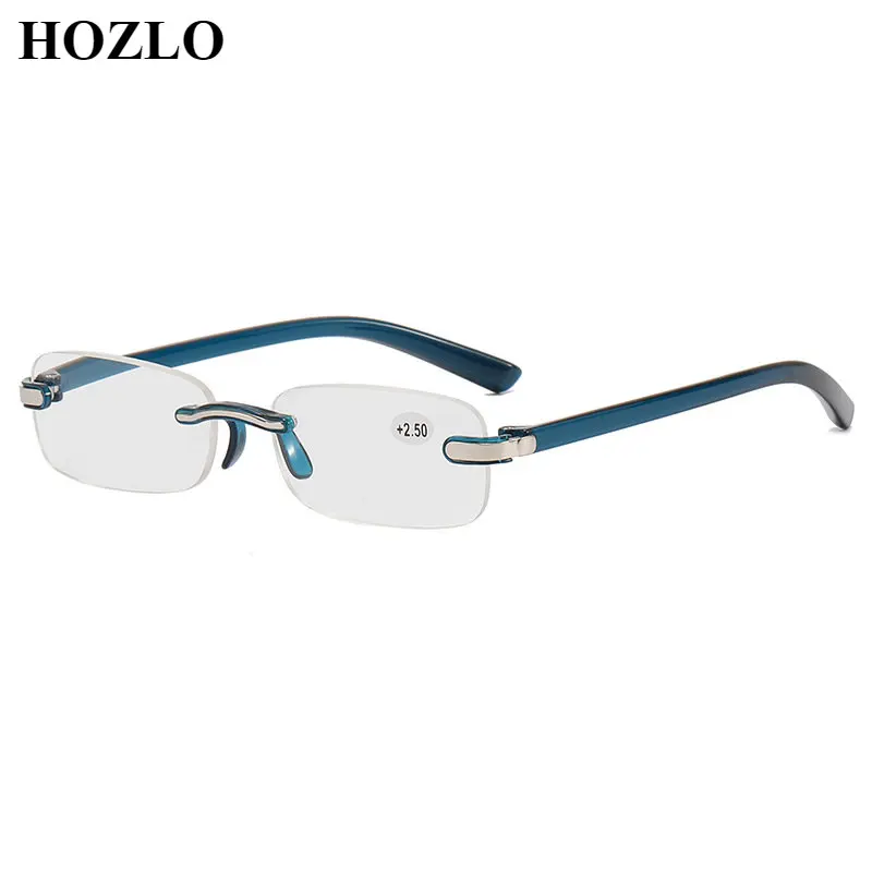 

2022new Reading Glasses Men Anti Blue Rays Presbyopia Goggles Women Vintage Rimless Eyewear Diopter +1.0 1.5 2.0 2.5 3.0 3.5 4.0