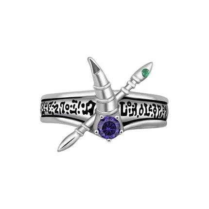 

Yu-Gi-Oh Black Magic Ring Yu-Gi-Oh Peripheral Muto Game Benming Summoning Impression Ring Jewelry