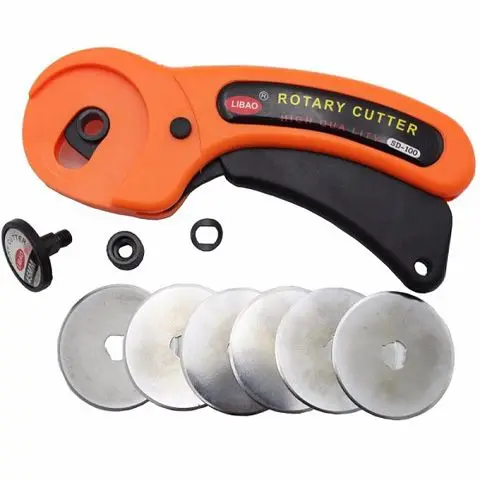 

45mm Rotary Cutter for Fabric Card Paper Sewing Quilting Roller Cutting Knife Tailor Scissors Dress Leather