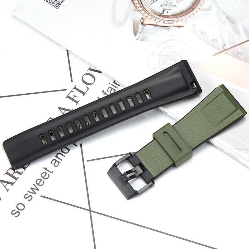 24mm Resin Strap For Casio PROTREK GA2000 PRG-600 PRW-6600 PRG-650 Men's Sports Waterproof Rubber Band Watch Accessories