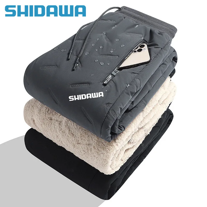 

Осень-зима 2023, мужские плюшевые утепленные рыболовные брюки, уличные ветрозащитные повседневные спортивные брюки, большие хлопковые брюки ...