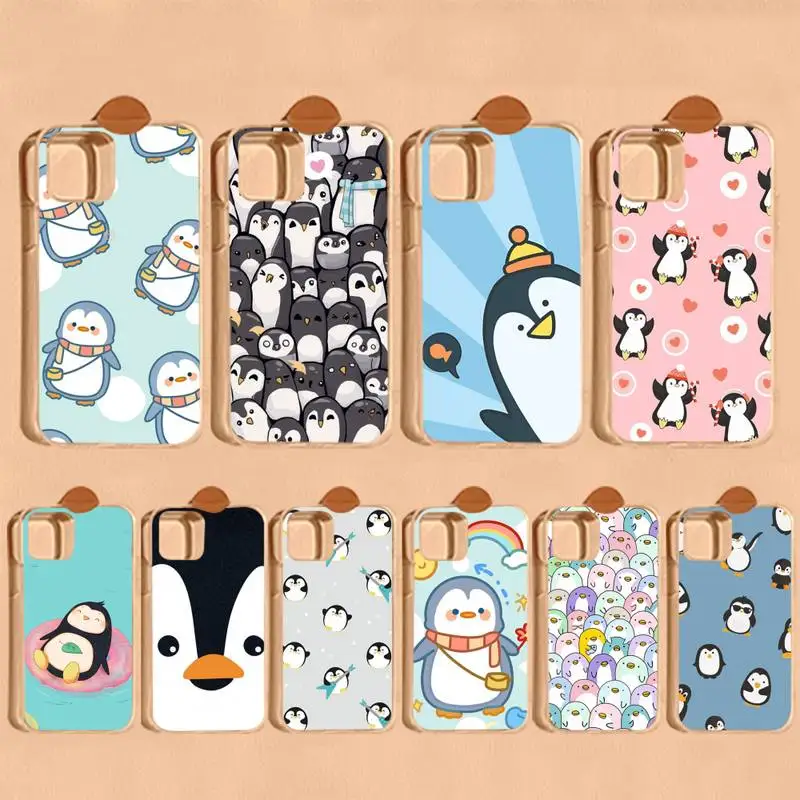 

Cute Lovely Penguin Phone Case for iPhone 8 7 6 6S Plus X SE 2020 XR XS 14 11 12 13 Mini Pro Max Mobile Case