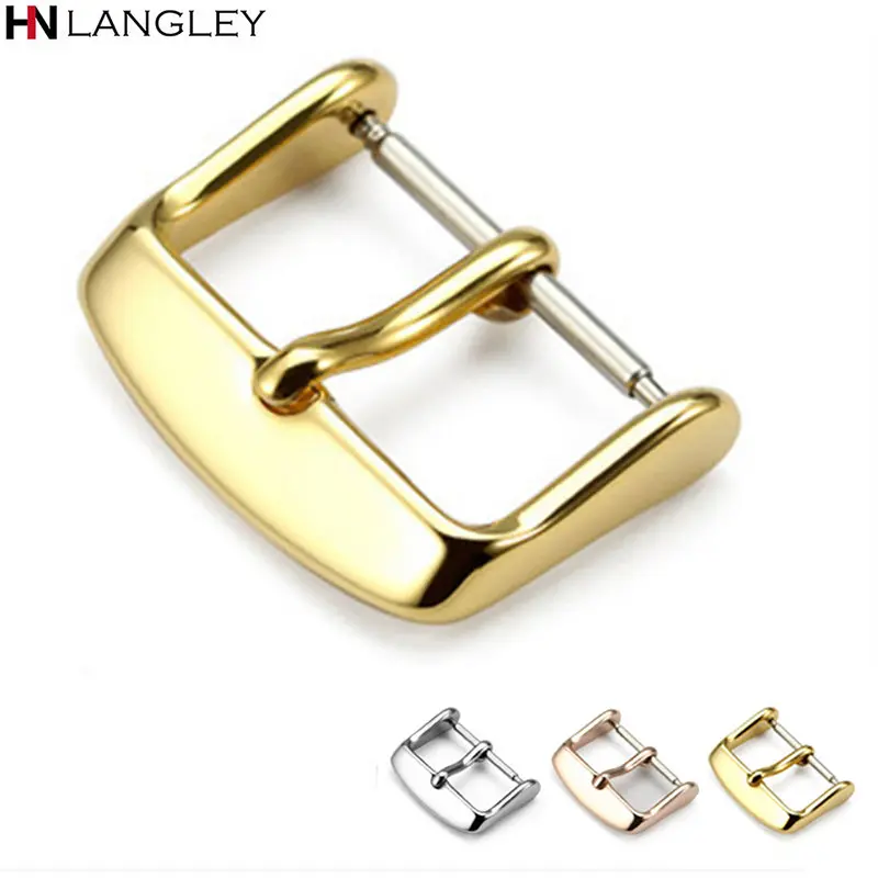 

Stainless Steel Clasp Band 14 16mm 18mm 20mm 22mm Metal Watch Buckle Watchband Button Strap Clasps Accessories IP Electroplating