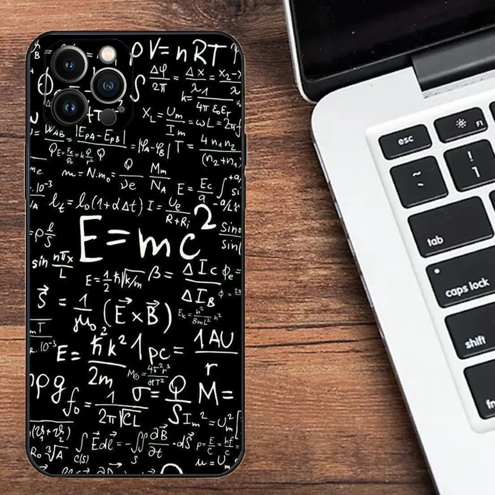 Чехол для телефона с рисунком Math Tech iPhone 15 14 13 12 11 Plus Pro Max XS X XR SE Mini 8 7 мягкий