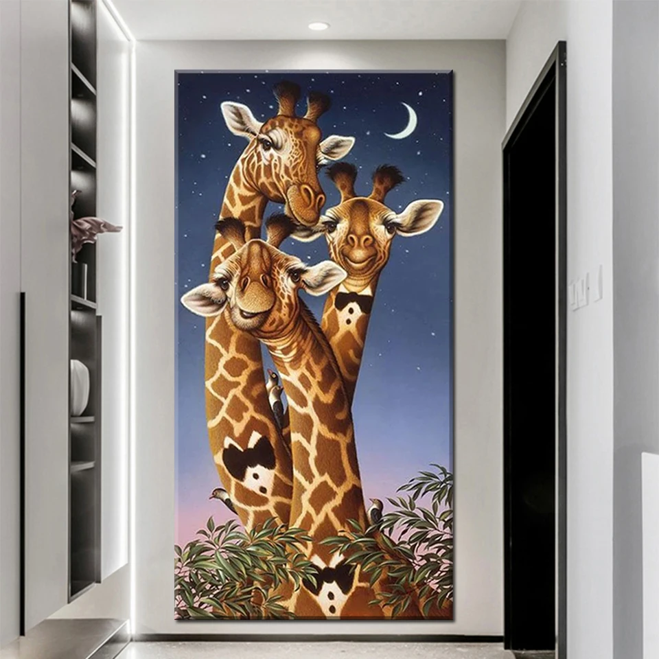 

Алмазная мозаика «сделай сам», живопись с крупными черно-белыми коровами, 5D Вышивка, животные, X654
