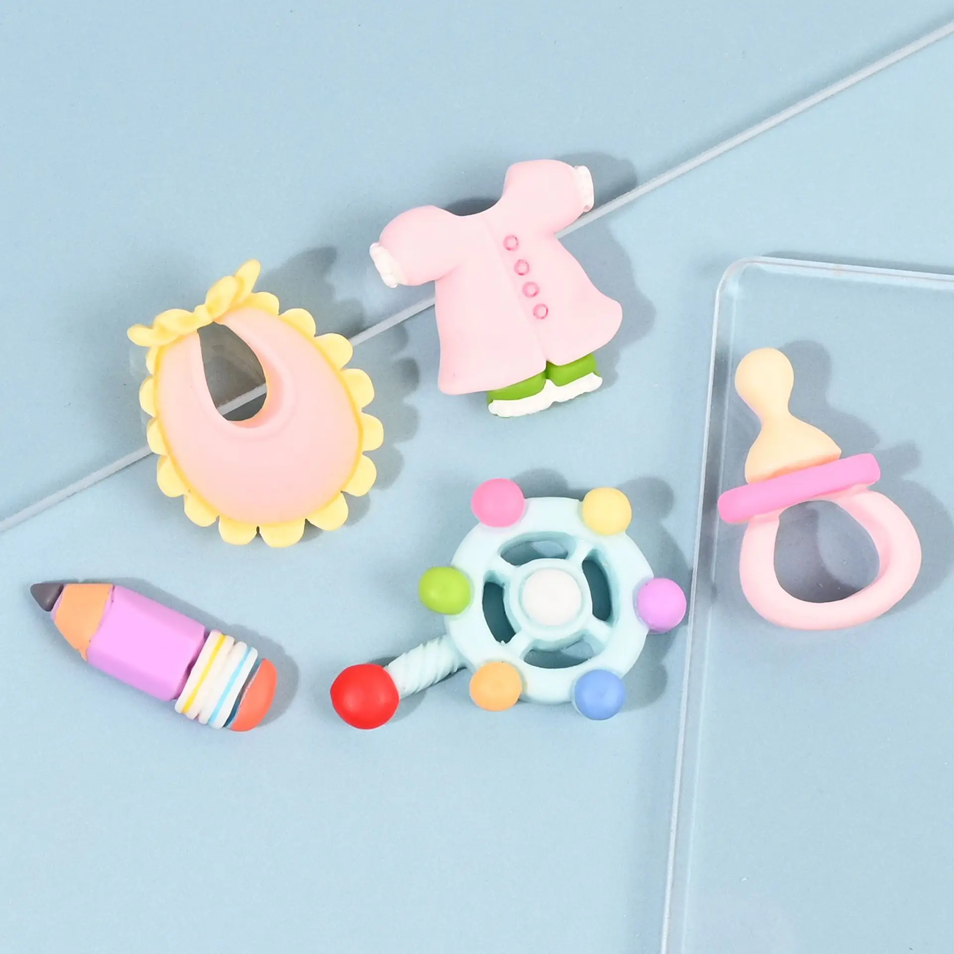 

10Pcs Mini Cute Baby Toys Flatback Resin Cabochon Scrapbooking For Phone Decor DIY Handmade Headwear Accessories