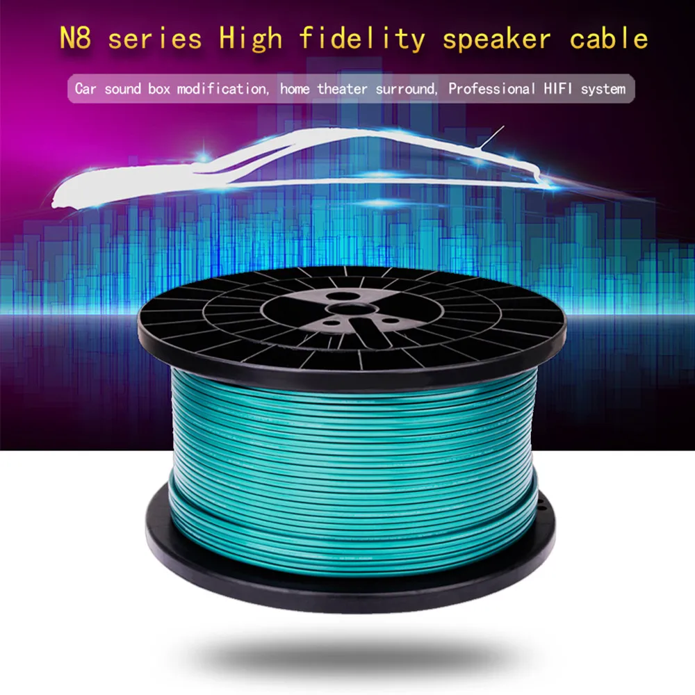 Speaker N8 OFC Oxygen Free Copper Signal Cable 14GA 500 Strands 2*2.3mm Audio For Amplifier Home theater KTV DJ 2M 5M 8M | Электроника