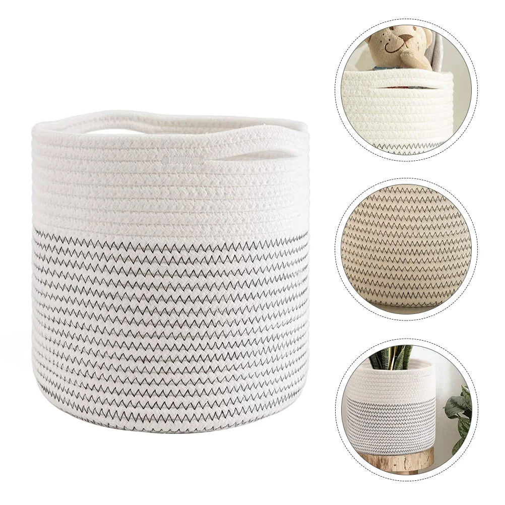

Woven Basket Round Planter Planter Shelf Storage Organizer Flowerpot Jute Rope Planter Cotton Rope Cotton Planter Basket Baby