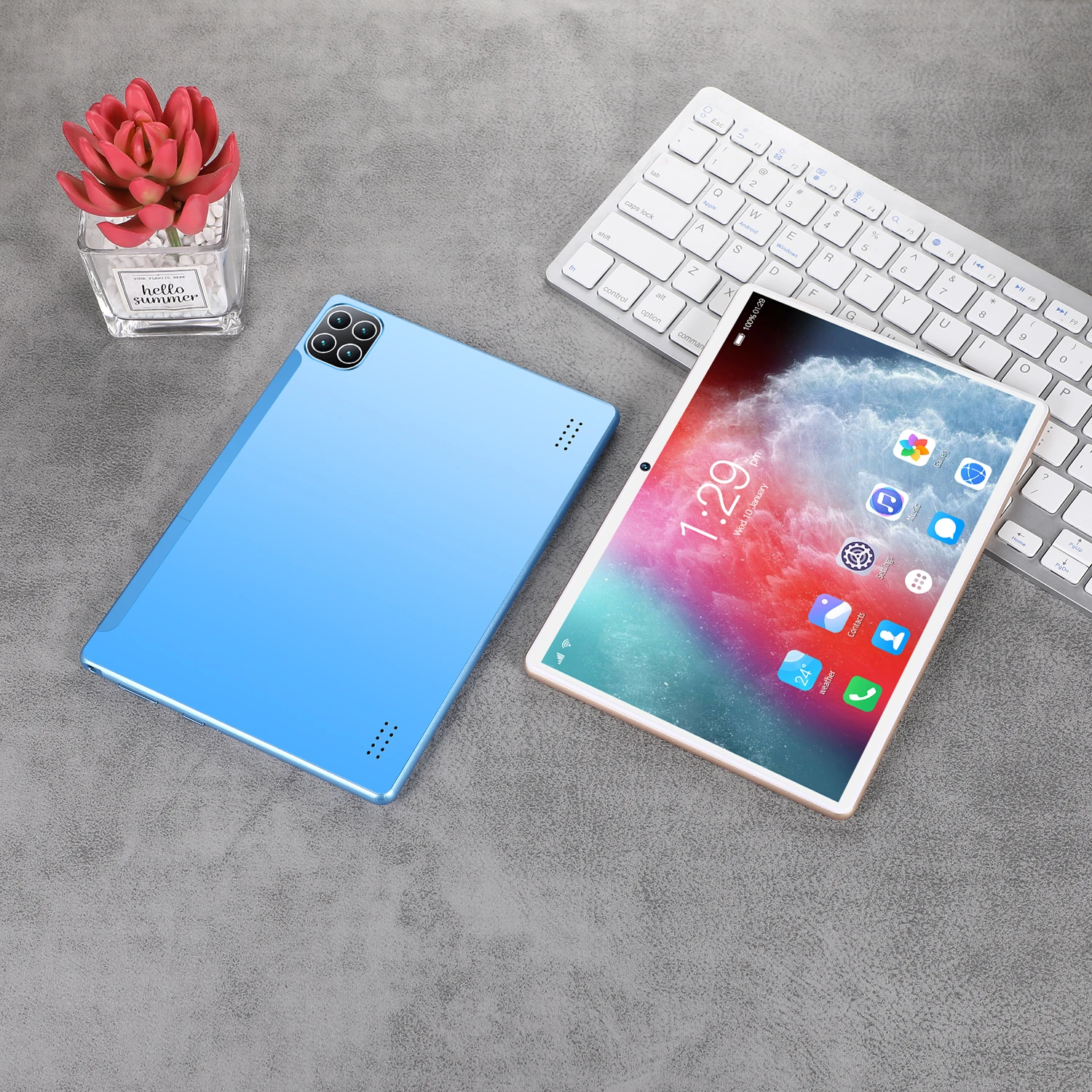 Планшет Android 12 8 дюймов H960 24 + 48 Мп Google Play 10 ядер 8600 мАч Wi-Fi 6 ГБ 128 2022 Новые планшеты