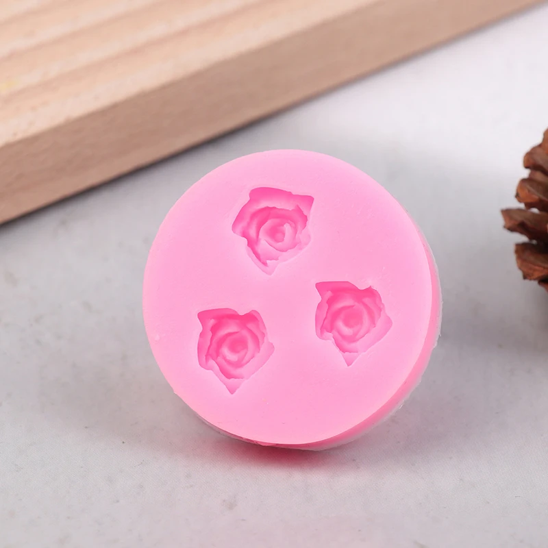 3-полая мини-цветок розы силиконовая форма сделай сам помадка шоколад сахар сыр