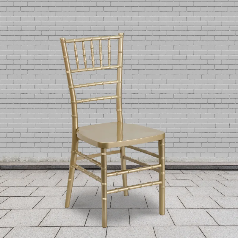 

Flash Furniture 2 Pack HERCULES PREMIUM Series Gold Resin Stacking Chiavari Chair
