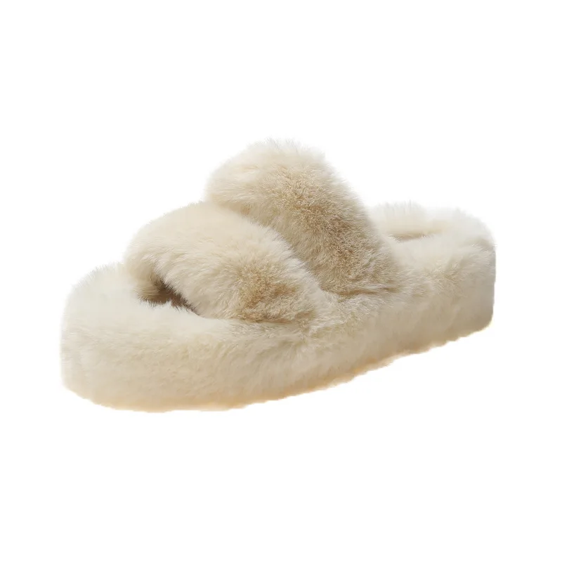 

Slipper Female for Home and Comfort Fur Slippers Flat Shoes Female Shoe Woman Summer 2022 Women's Winter Shoes Furry Plush