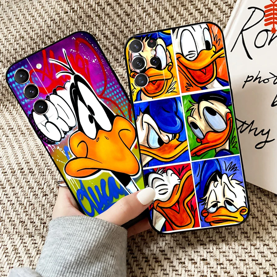 

Don Donald Fauntleroy Duck Phone Case For Samsung Galaxy S22 S21 S20 Plus Ultra 5G For Samsung S21 S20 FE Coque Soft Black