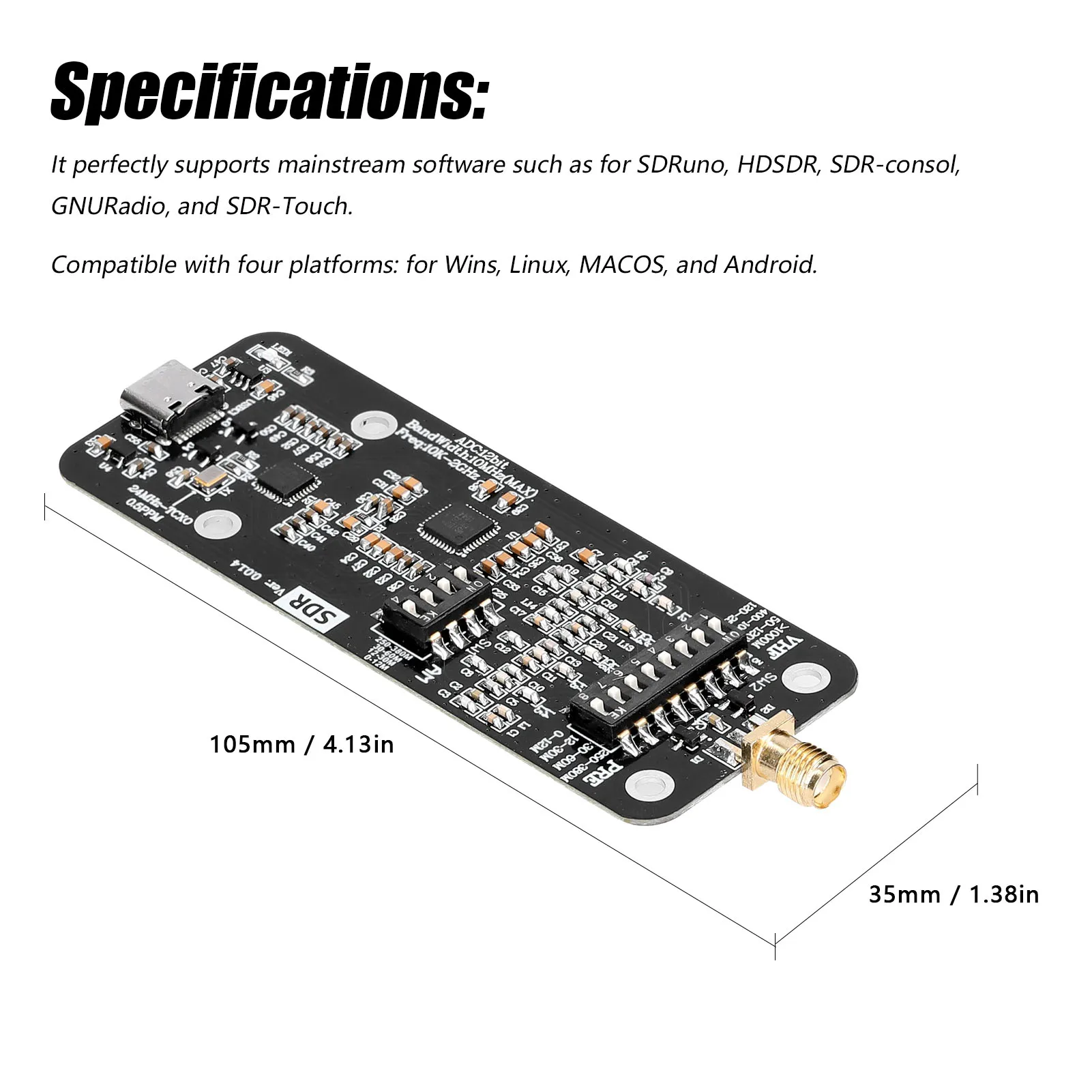 Приемник RSP1 Msi2500 Msi001 SDR 10 кГц-1 ГГц/10 кгц-2 ГГц приемник любительского радио схема