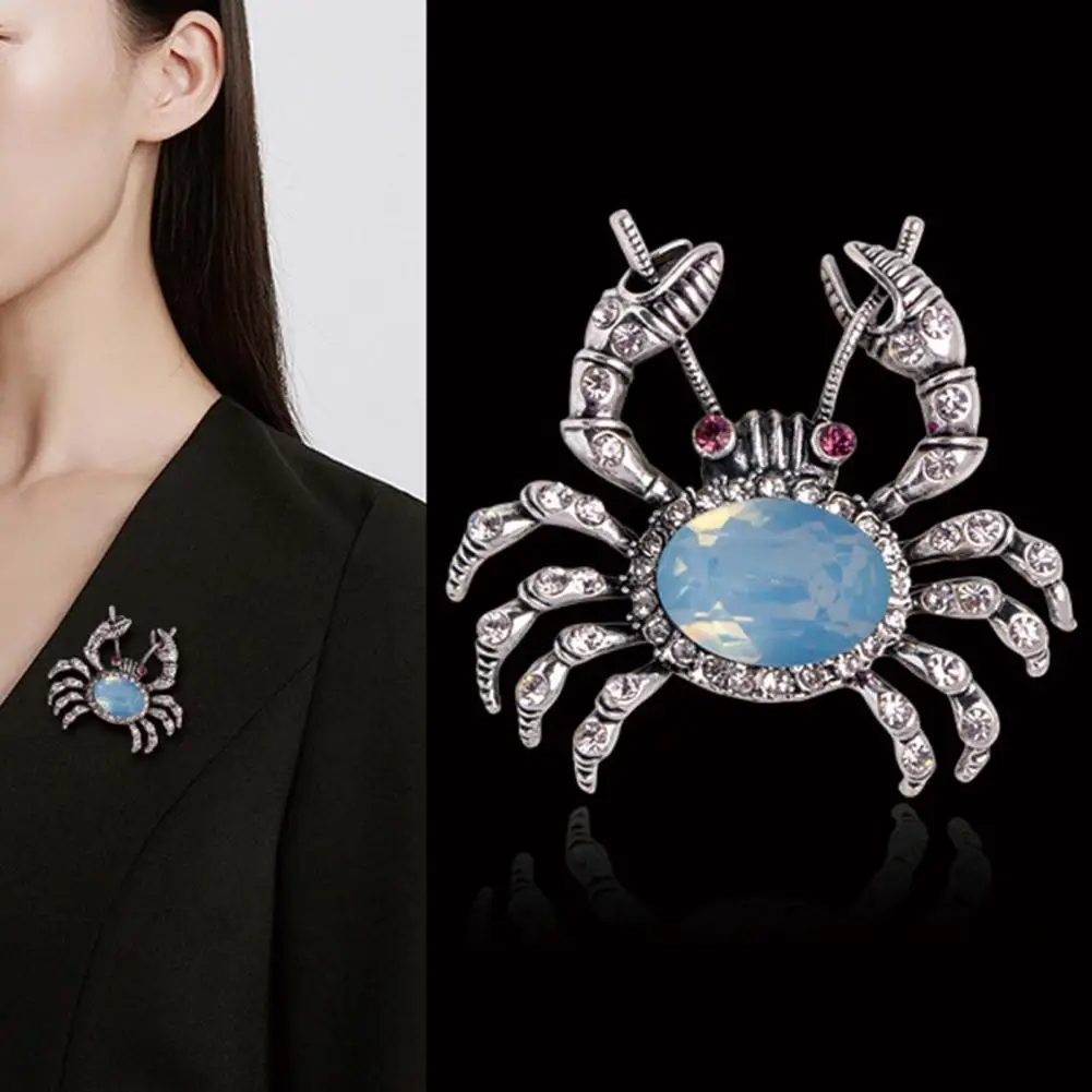 

Brooch Pin Crab Shape Korean Style Jewelry Cartoon Long Lasting Lapel Brooch Clothes Decor