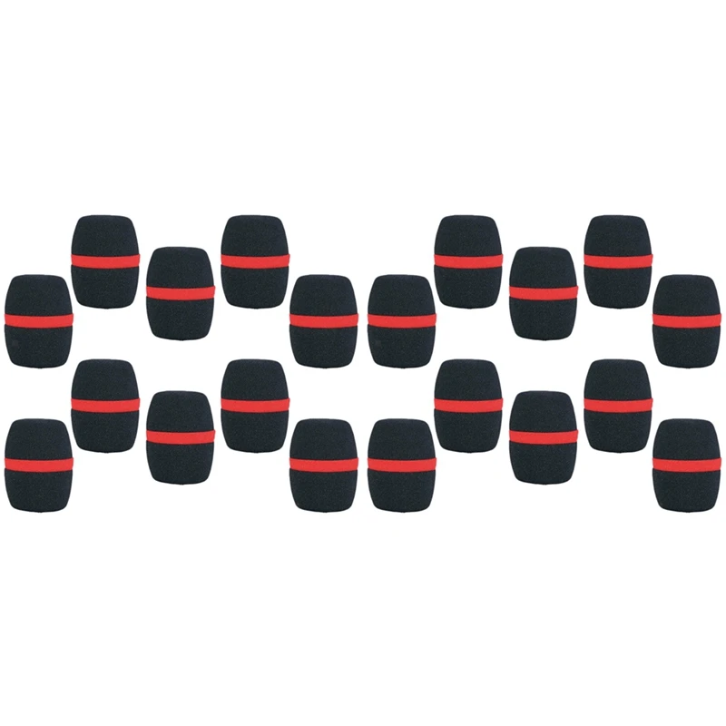 

20 Pcs Handheld Stage Microphone Windscreen Foam Mic Cover Karaoke Black