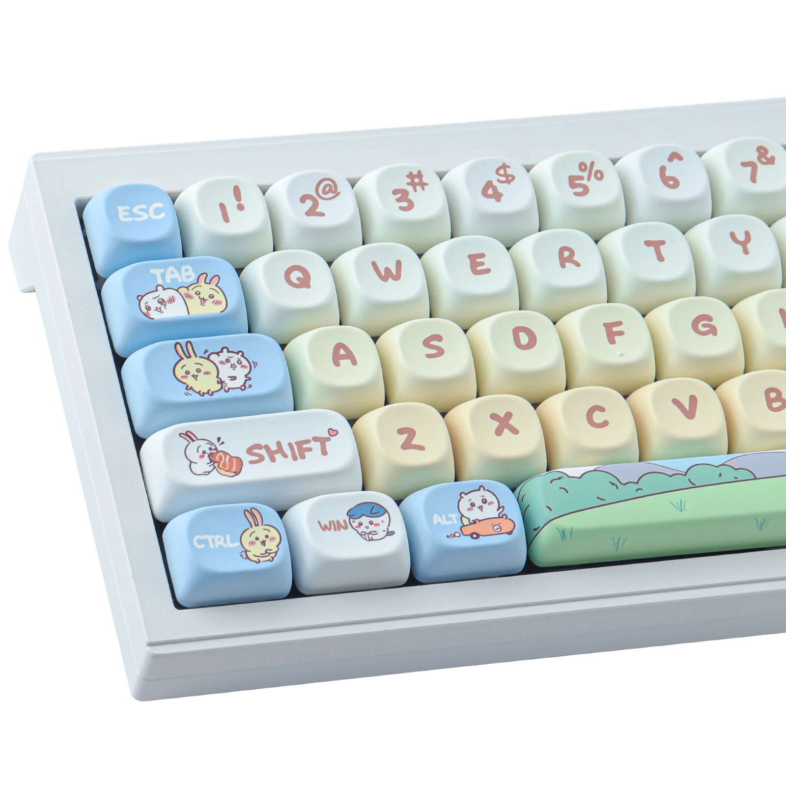 Blue hachi Keycap DYE-Sublimation PBT MOA Profile 145-клавишные механические колпачки для клавиш
