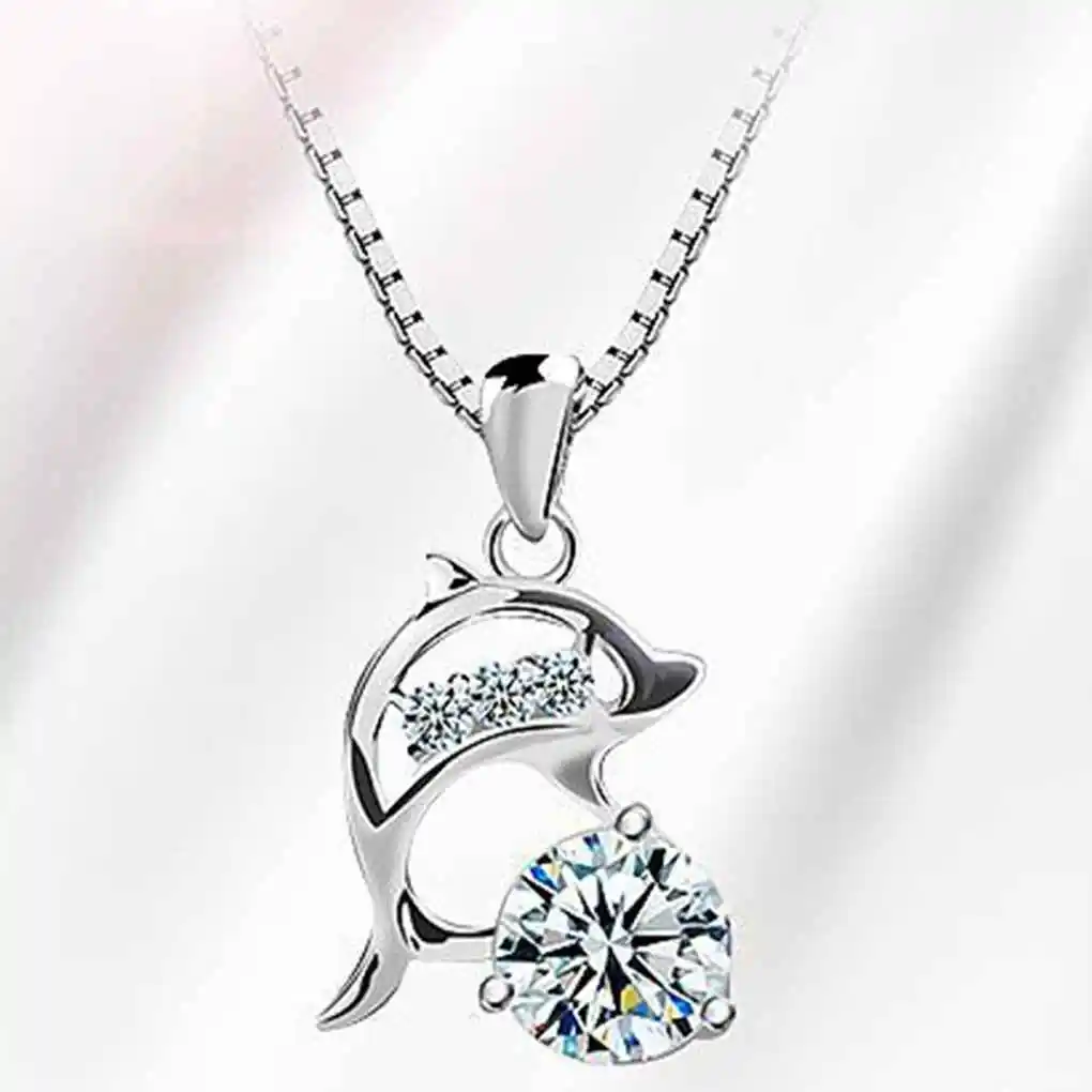 Ожерелье с дельфином для женщин и девушек ювелирные изделия цепочки из сплава