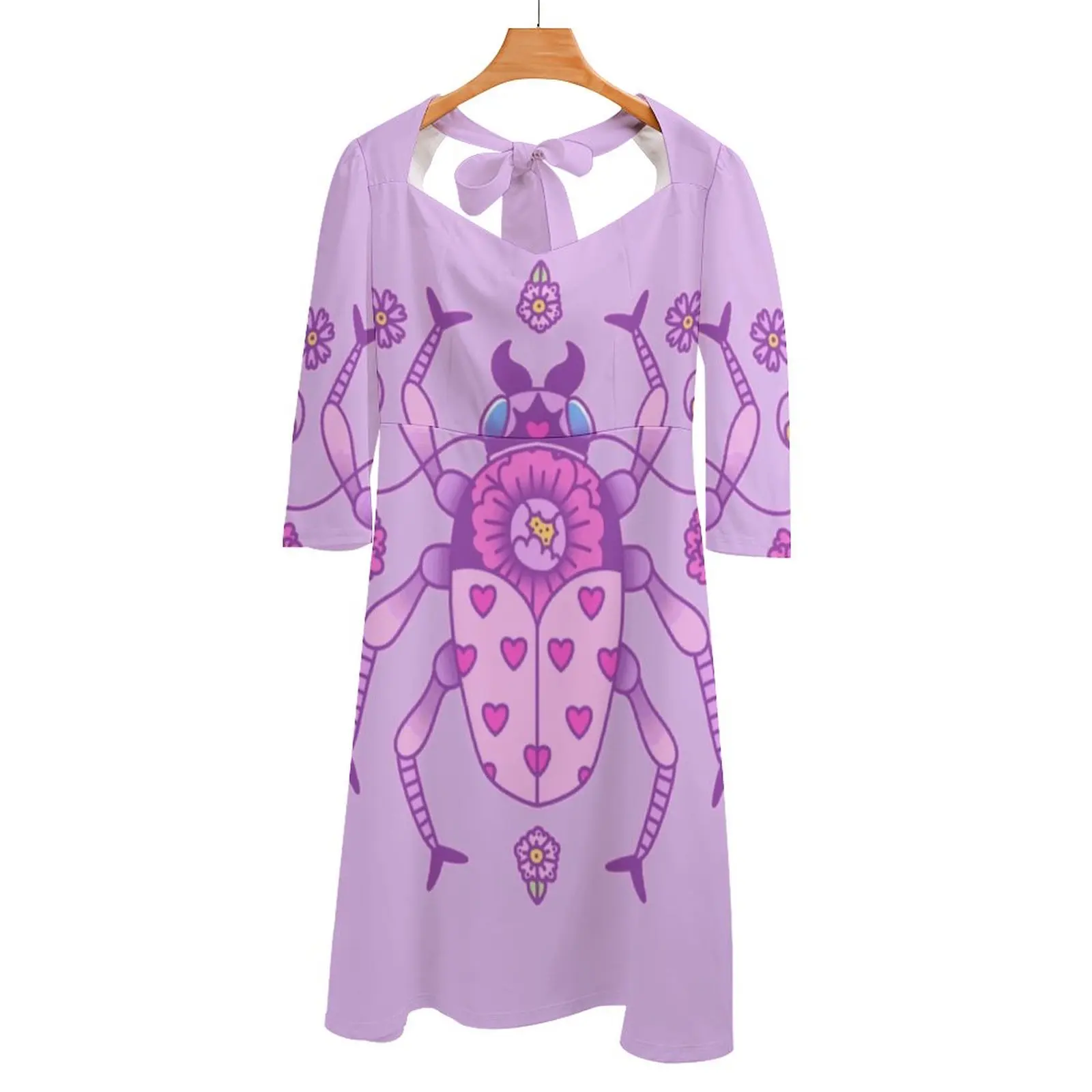 

Love Bug Back Lacing Backless Dress Square Neck Dress Fashion Design Large Size Loose Dress Tattoo Traditional Tattoo Tattoo