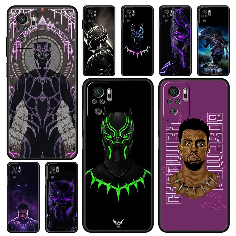 

Cover Case for Xiaomi Redmi Note 7 8 8T 9 9S 10 11 11S 11T K40 K40S K50 Pro Plus 4G 5G Capinha Marvel Comics Black Panther