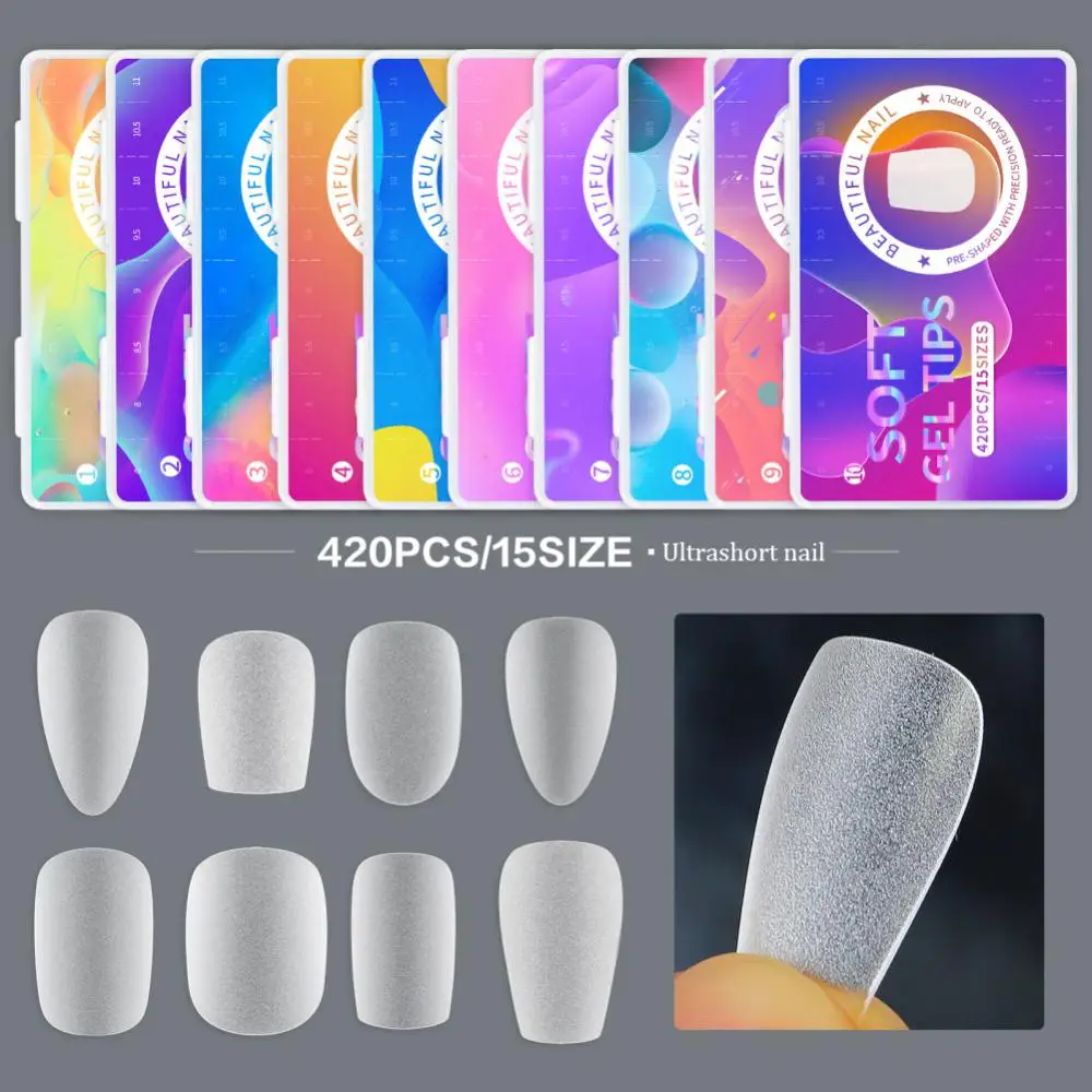 

420 шт., патчи для наращивания ногтей, не оставляющие следов