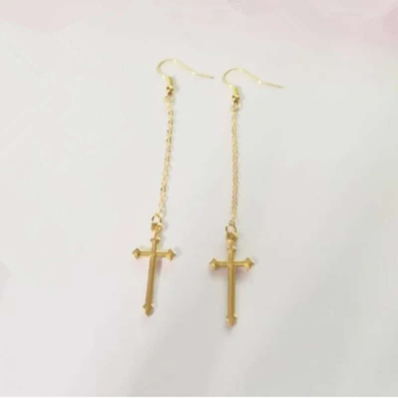 Ex160 Модные Винтажные простые панк гиперболы кисточки цепи Сплав Крест Подвесные