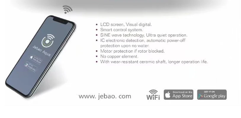 Jebao MDP ADP серия Новый ЖК-дисплей с Wi-Fi управлением MDP-2500 3500 5000 8000 1000015000 20000 аквариум