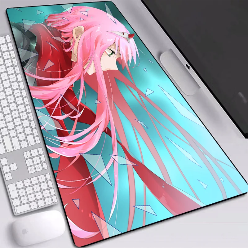 Mouse Pad Darling In The FranXX Hot Anime Mat Stitched Edges Gamer Accessories Waterproof Keyboard Speed Version Pad for Otaku