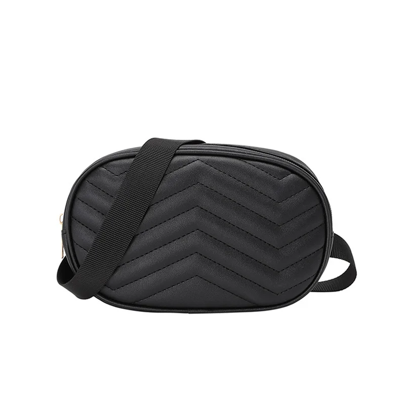 Women PU Leather Waist Pack Female Waist Bag Fanny Pack Ladies Wide Strap Crossbody Chest Bag Trended Brand Shoulder Bags