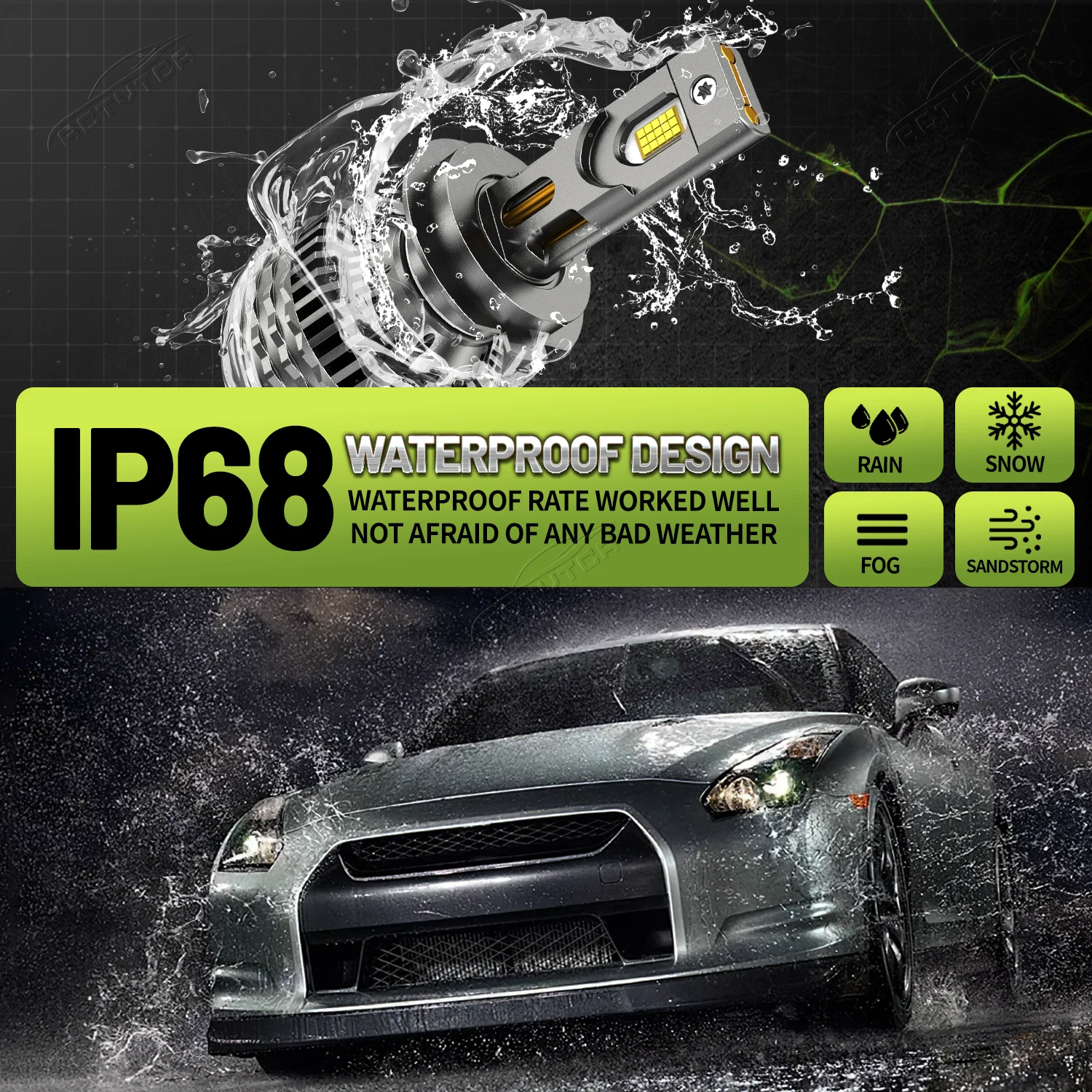 Фото Светодиодные лампы для автомобильных фар 8800W H7 H4 H11, 4 медные трубки, 16800000LM, 9054 CSP Canbus, H1 9005 HB3 9006 HB4 9012 9007 9008 Turbo Lamp №5