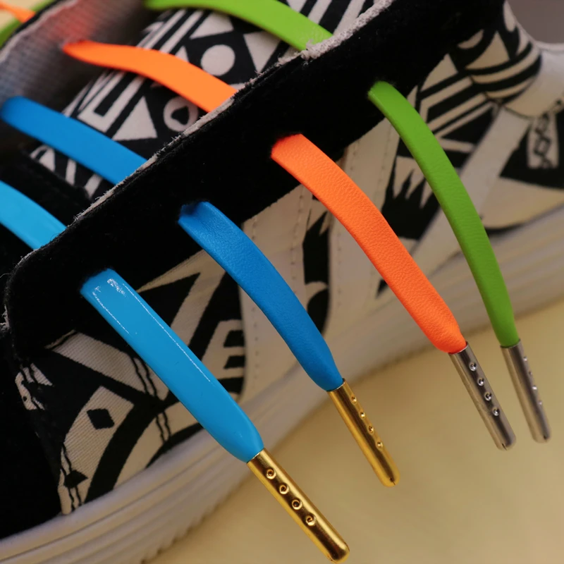 Official PU String Weioulace 7MM Adolescent Business Men Women Business Style Foot/Basketball Leather Lacets 30Pairs Wholesale