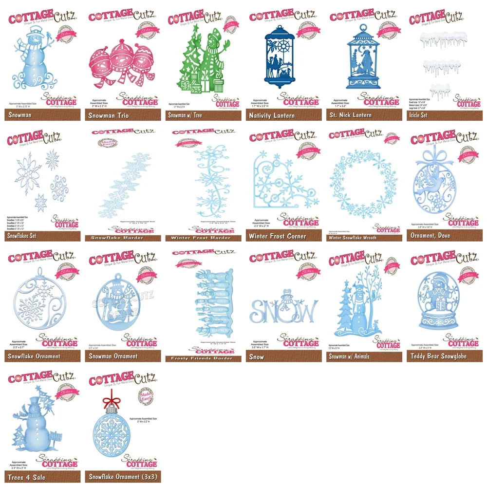 Полые кружевные металлические штампы рождественский шар снеговик зимы