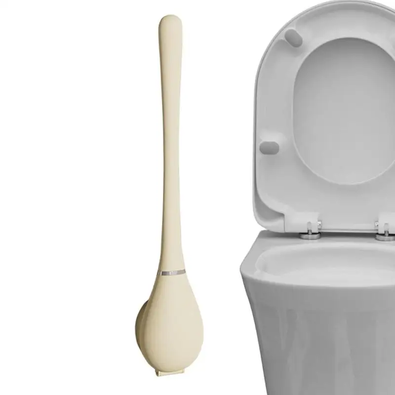 

Toilet Brush Deep Cleaner Silicone Toilet Brushes With No-Slip Long Handle And Flexible Bristles Silicone Toilet Brush With