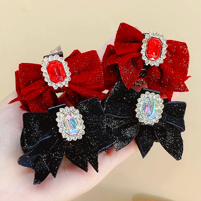 

2 шт./комплект, бархатные заколки для волос