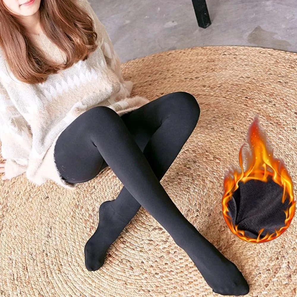 Velvet Thicken Tights Women Elastic Slim Fleece Pantyhose Autumn Winter Tights High Waist Sexy Body Stockings Fitness Leggins