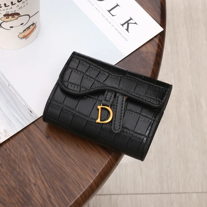 

New Women Short PU Wallet Large Capacity Folding Wallet Coin Purse Card Holder Hasp Wallet Fashion Clutch Coin Purse Cardholder