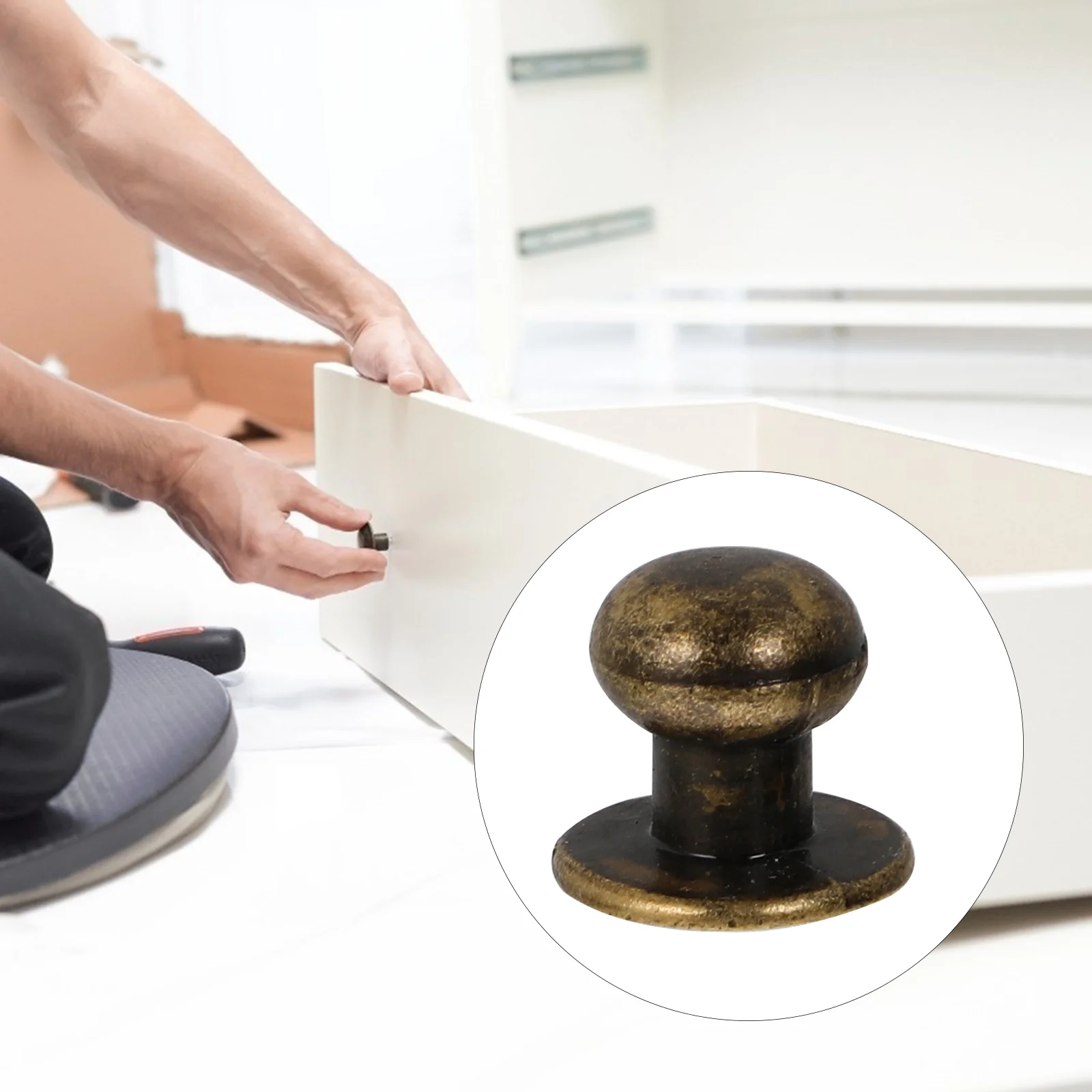 

Knob Handledrawer Knobscupboard Vintage Cabinet Handles Dresser Wardrobebrass Door Bronze Round Retrokitchen